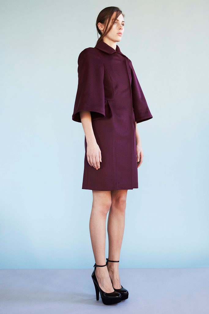 fitted purple collared dress