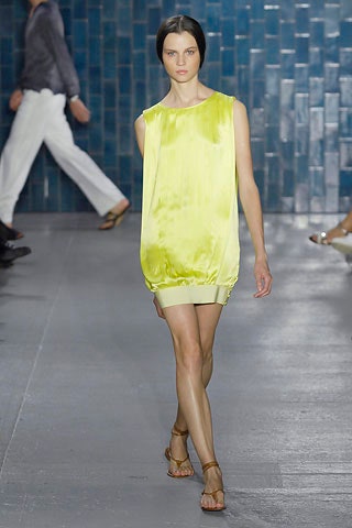 yellow silk sleeveless dress