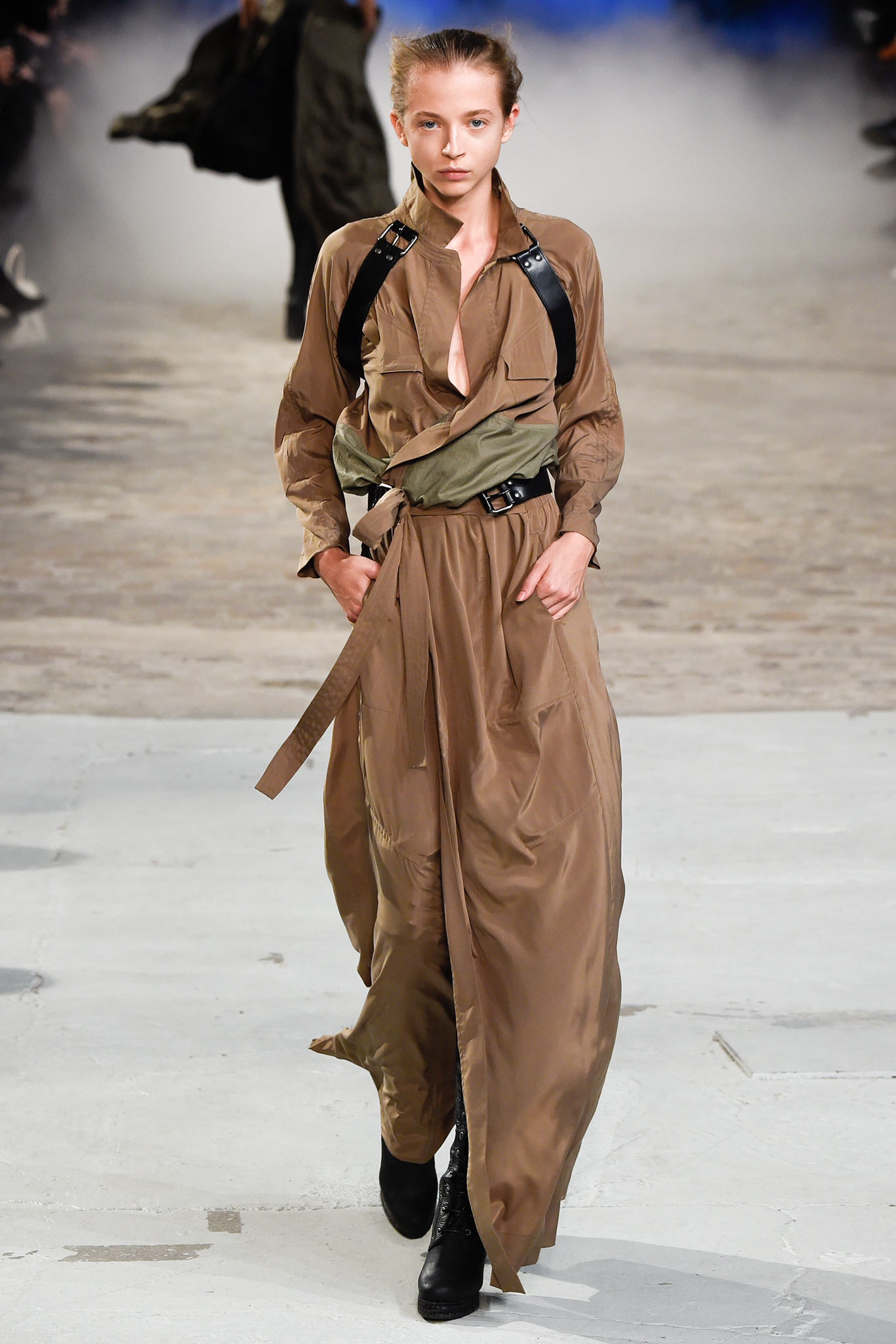 brown silk relaxed maxi dress