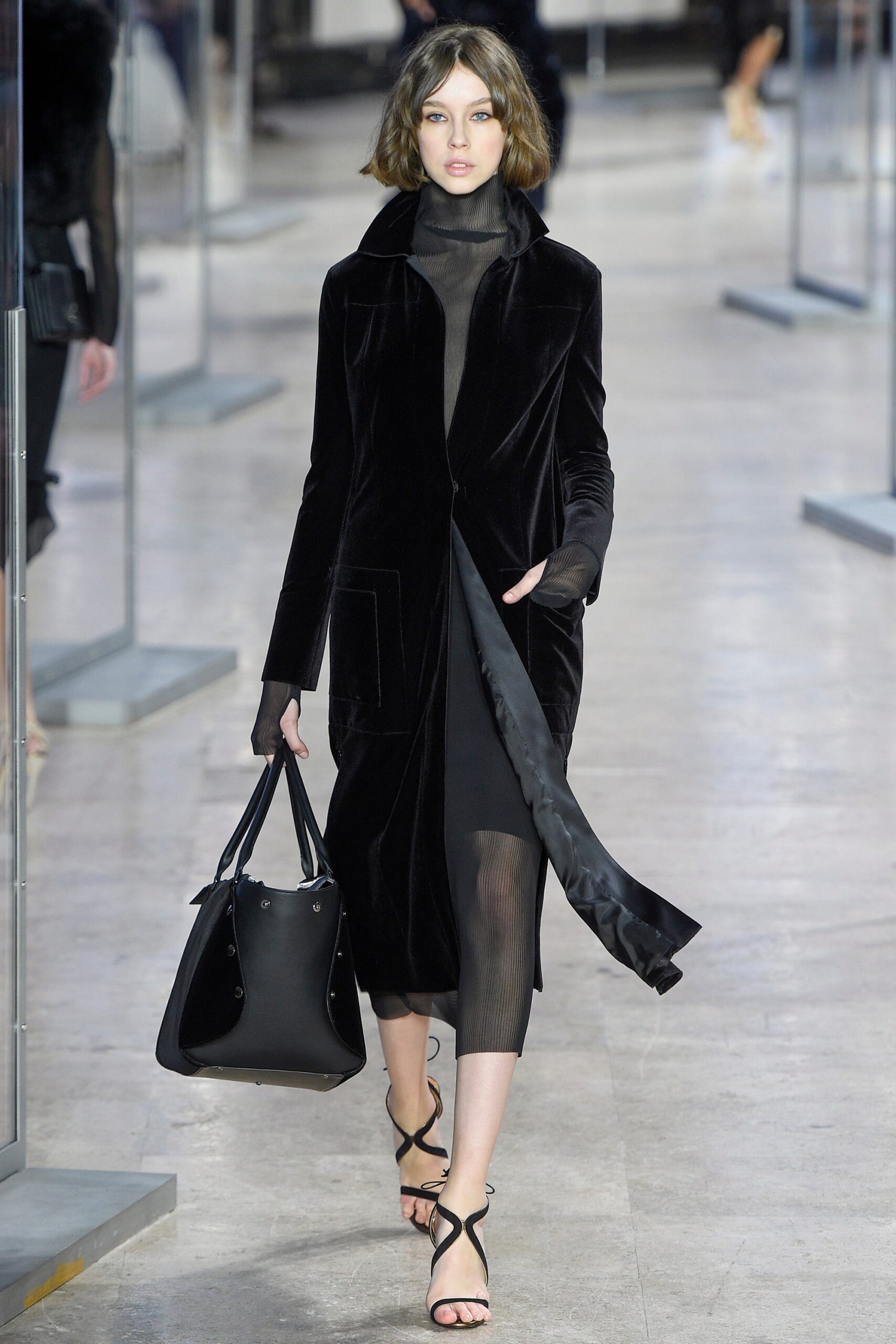 black velvet coat and dress