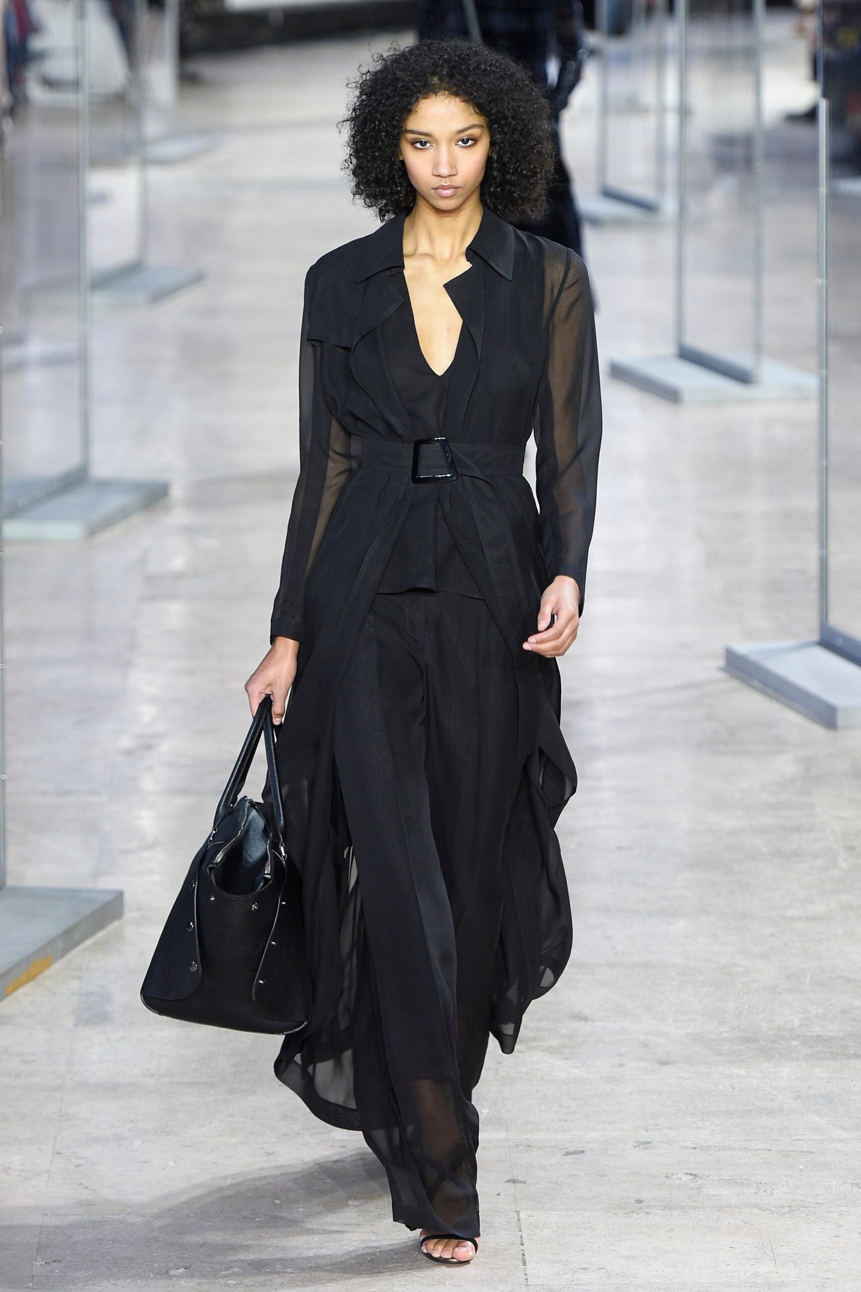 black silk fitted jumpsuit