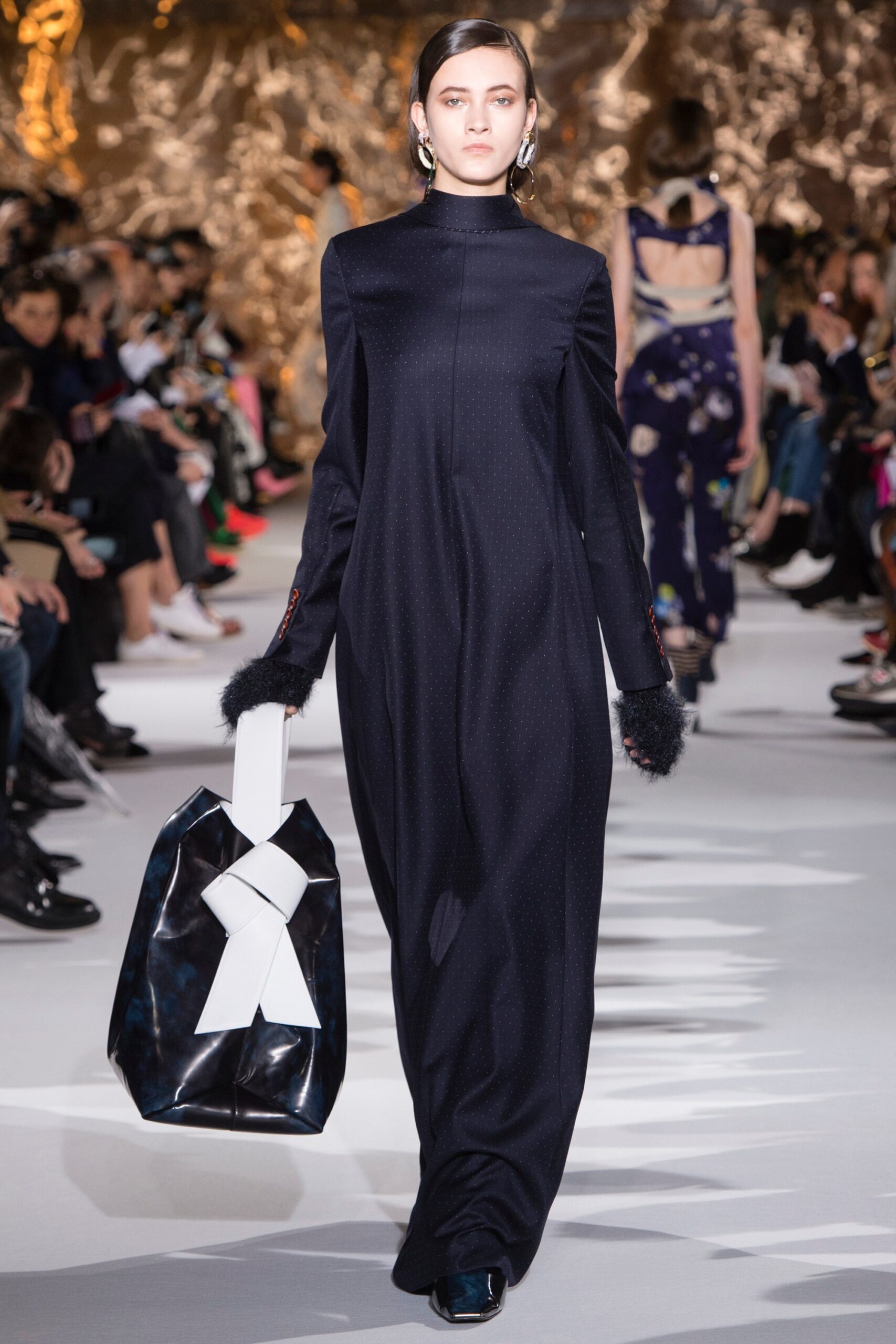 black silk relaxed maxi dress