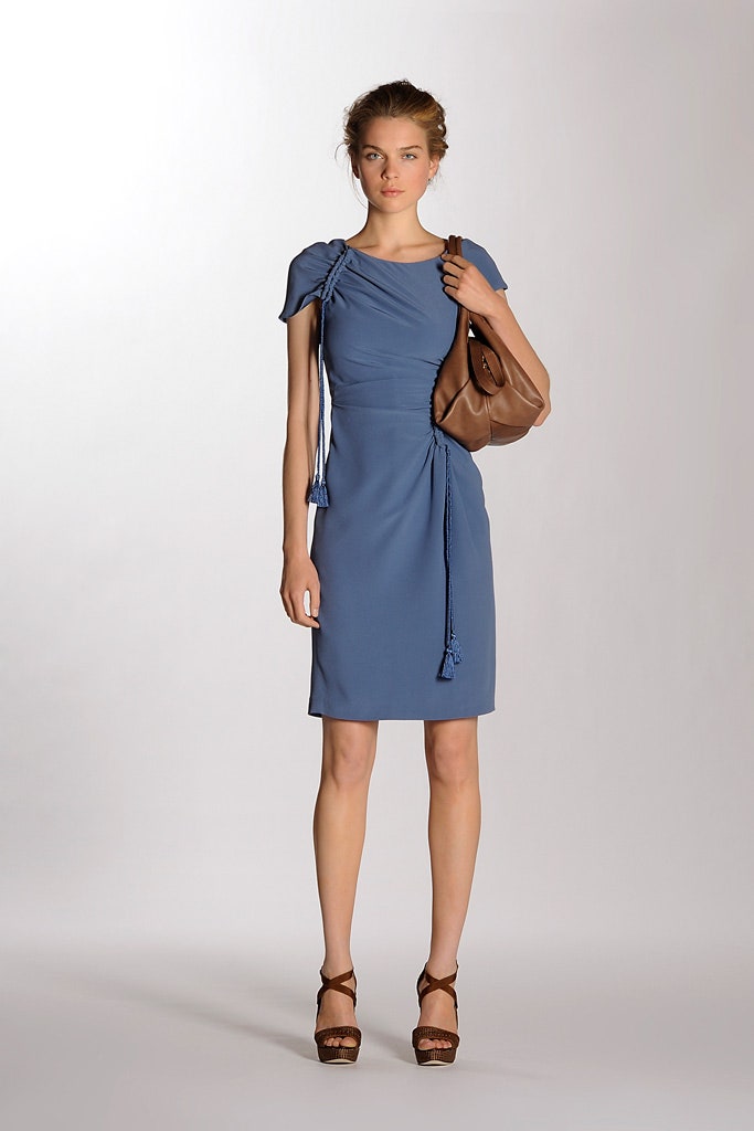 blue fitted mini dress