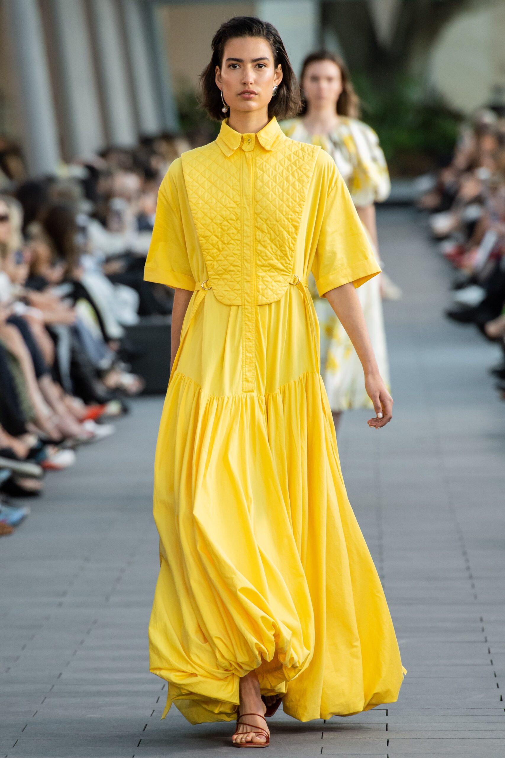 yellow relaxed cotton dress