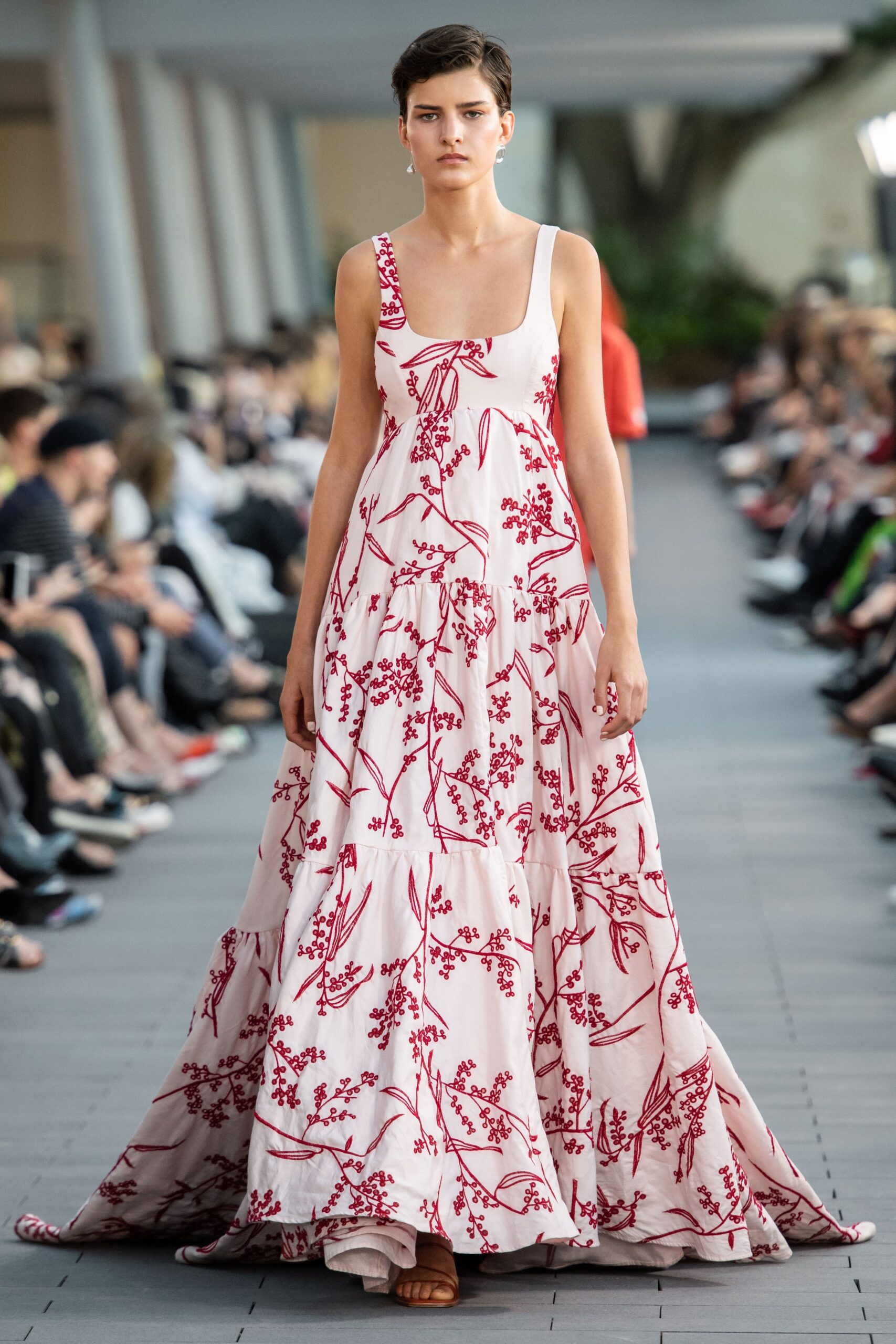 pink embroidered maxi dress