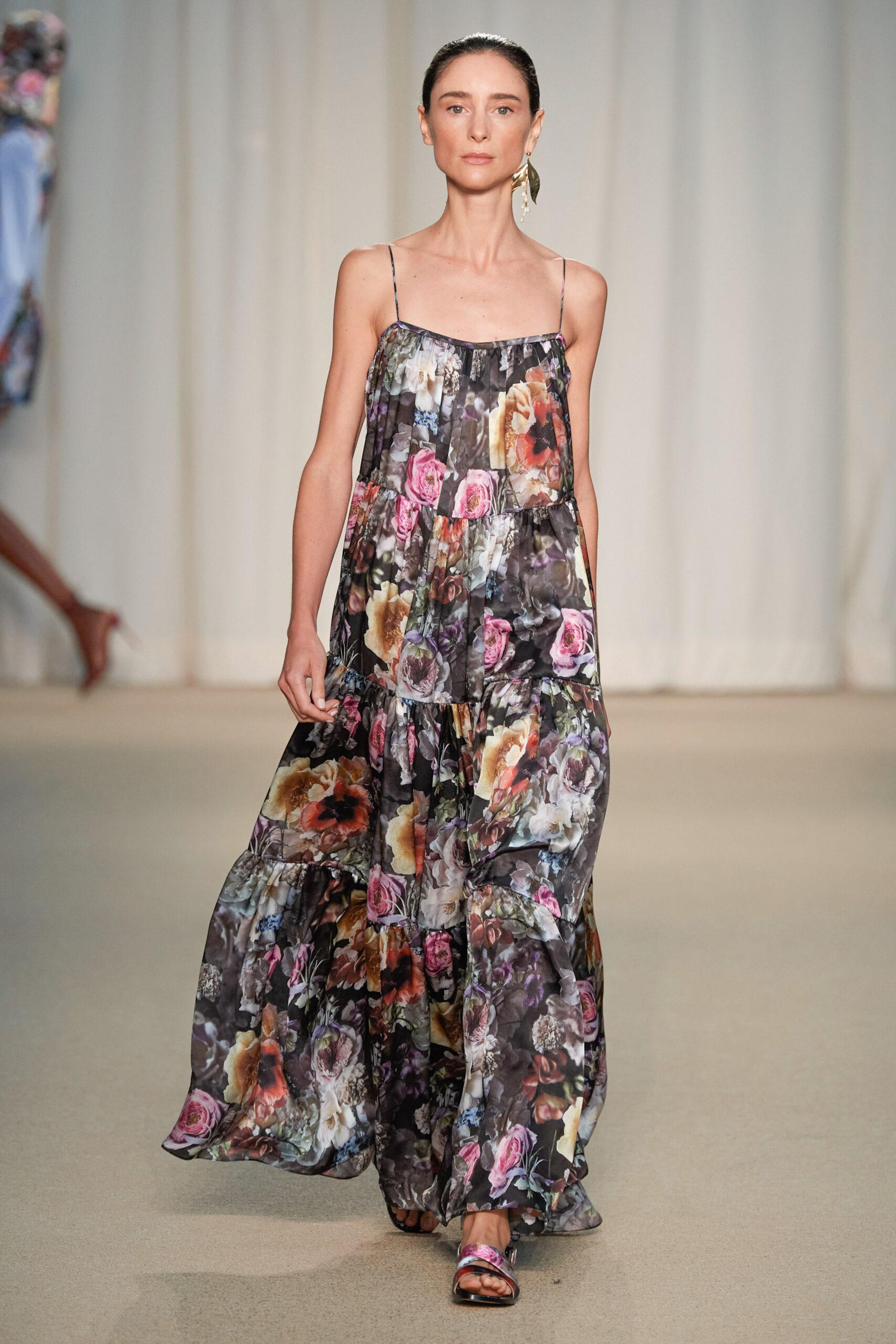 multi-colored floral maxi dress