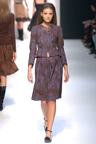 brown silk fitted dress
