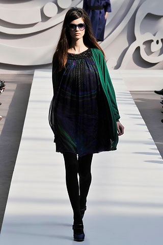 black and green relaxed dress