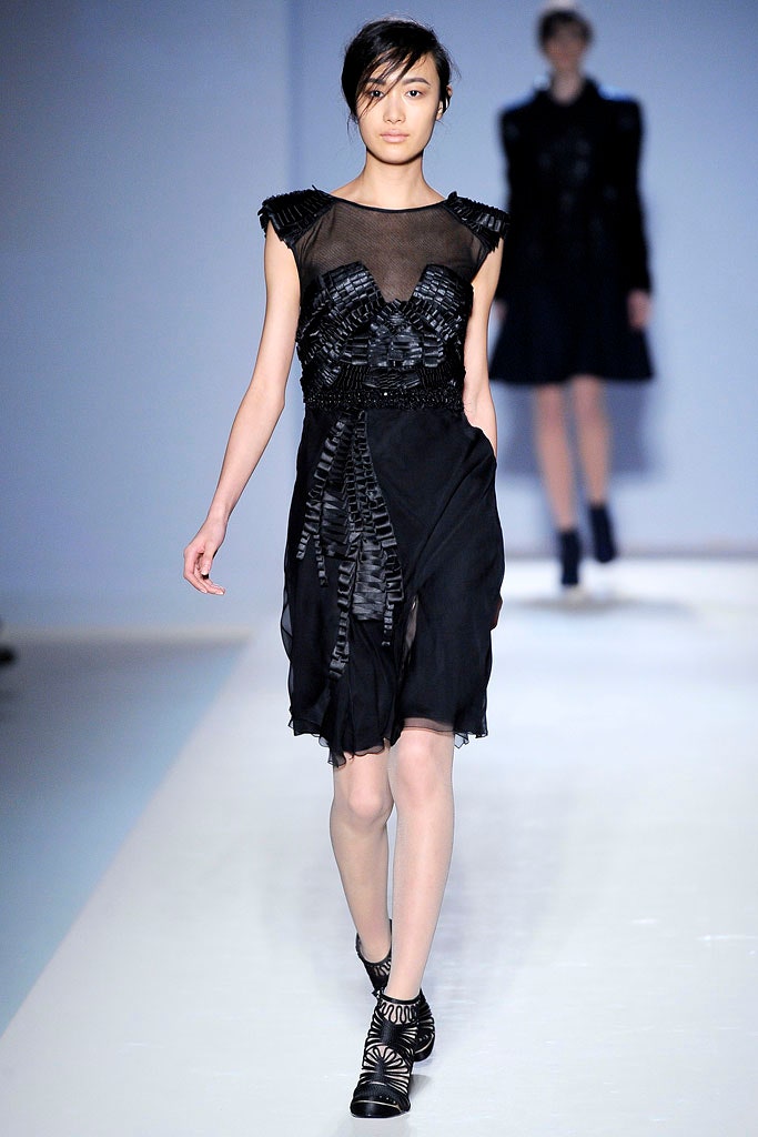 black silk sleeveless dress