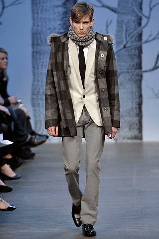 gray wool coat with blazer