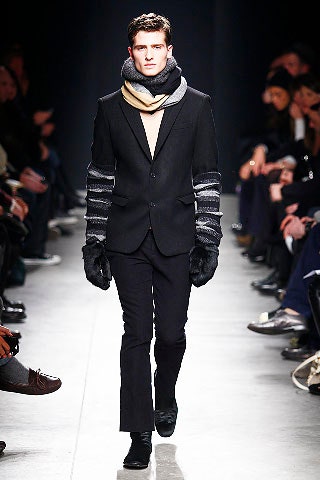 gray wool scarf