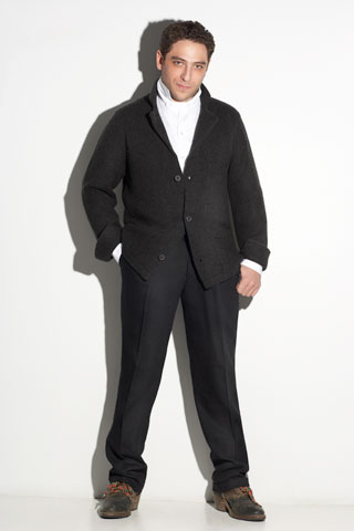 black wool jacket with white shirt