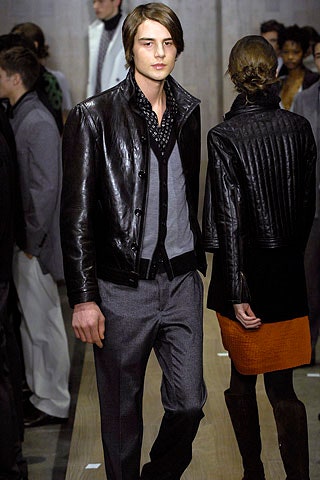 black leather fitted jacket