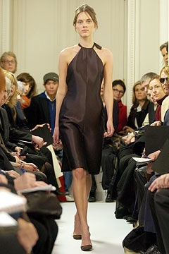 black silk halter dress