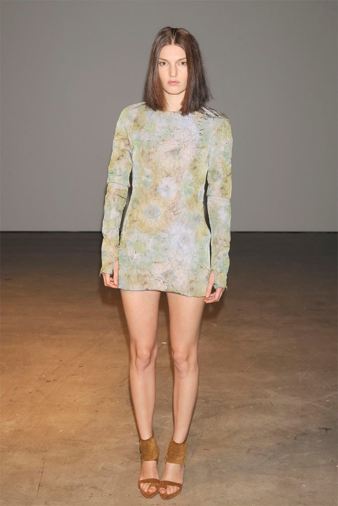 fitted mini dress with long sleeves