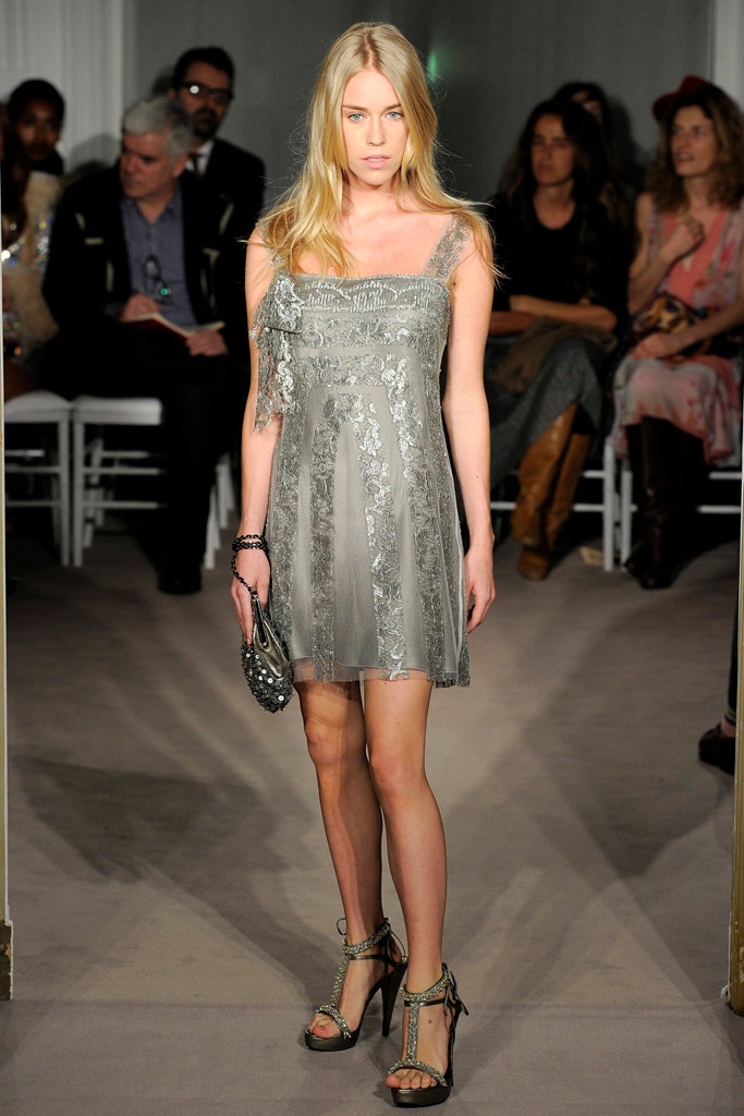 silver sequined mini dress