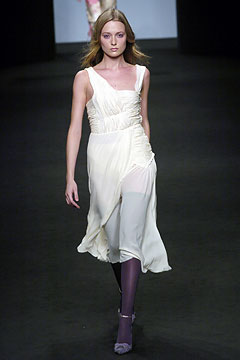 white silk sleeveless dress