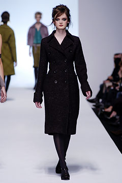 fitted black wool coat