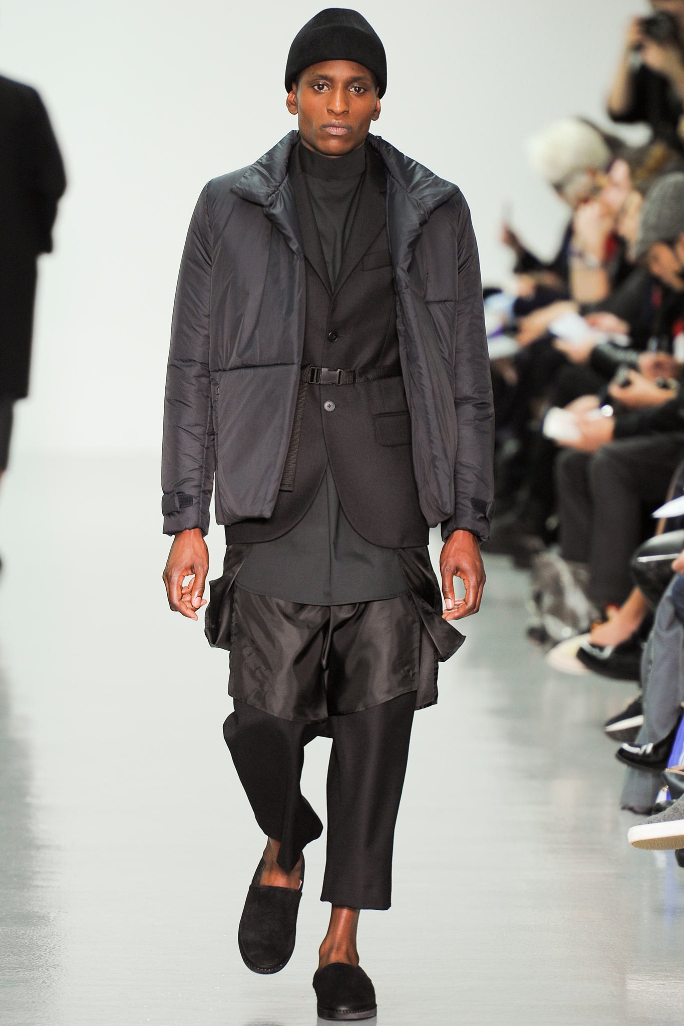 black layered outfit with jacket