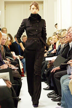 black tailored blazer and pants