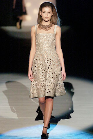 gold embroidered sleeveless dress