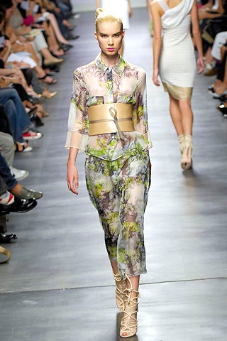 floral silk belted midi dress
