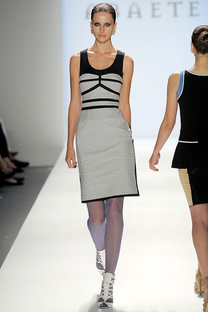 black and gray fitted dress