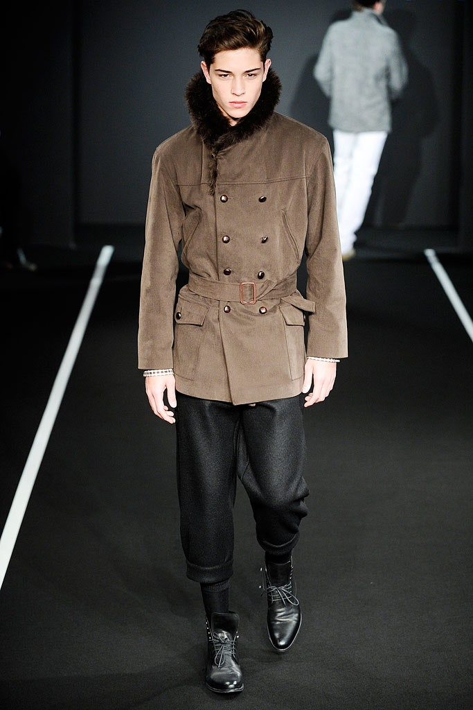 brown suede long-sleeve collared fitted belted jacket