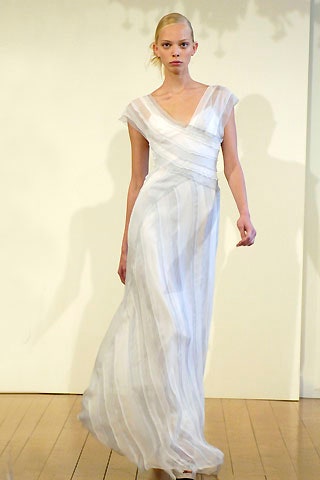 white silk fitted gown