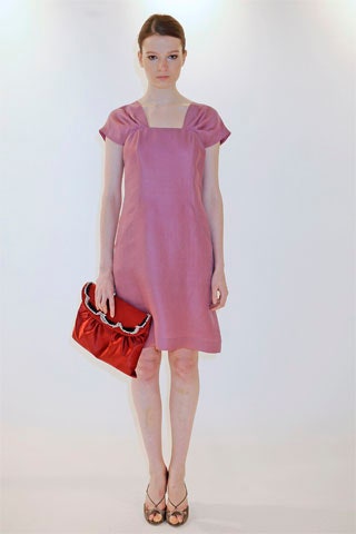 red silk ruffled clutch