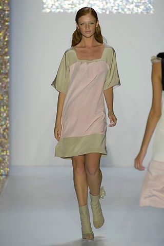 pink and beige relaxed dress
