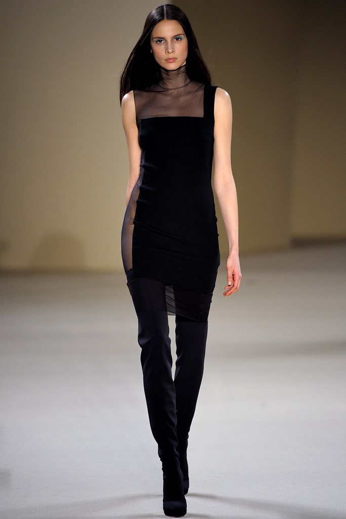 black silk sleeveless square-neck fitted ruched sheer dress