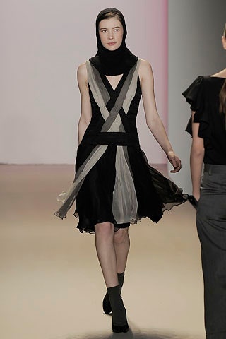 black and gray layered dress