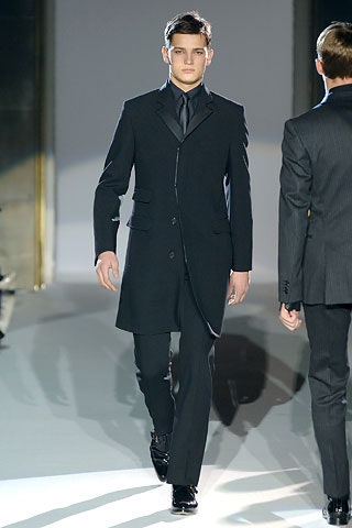 black wool long-sleeve collared tailored buttoned suit
