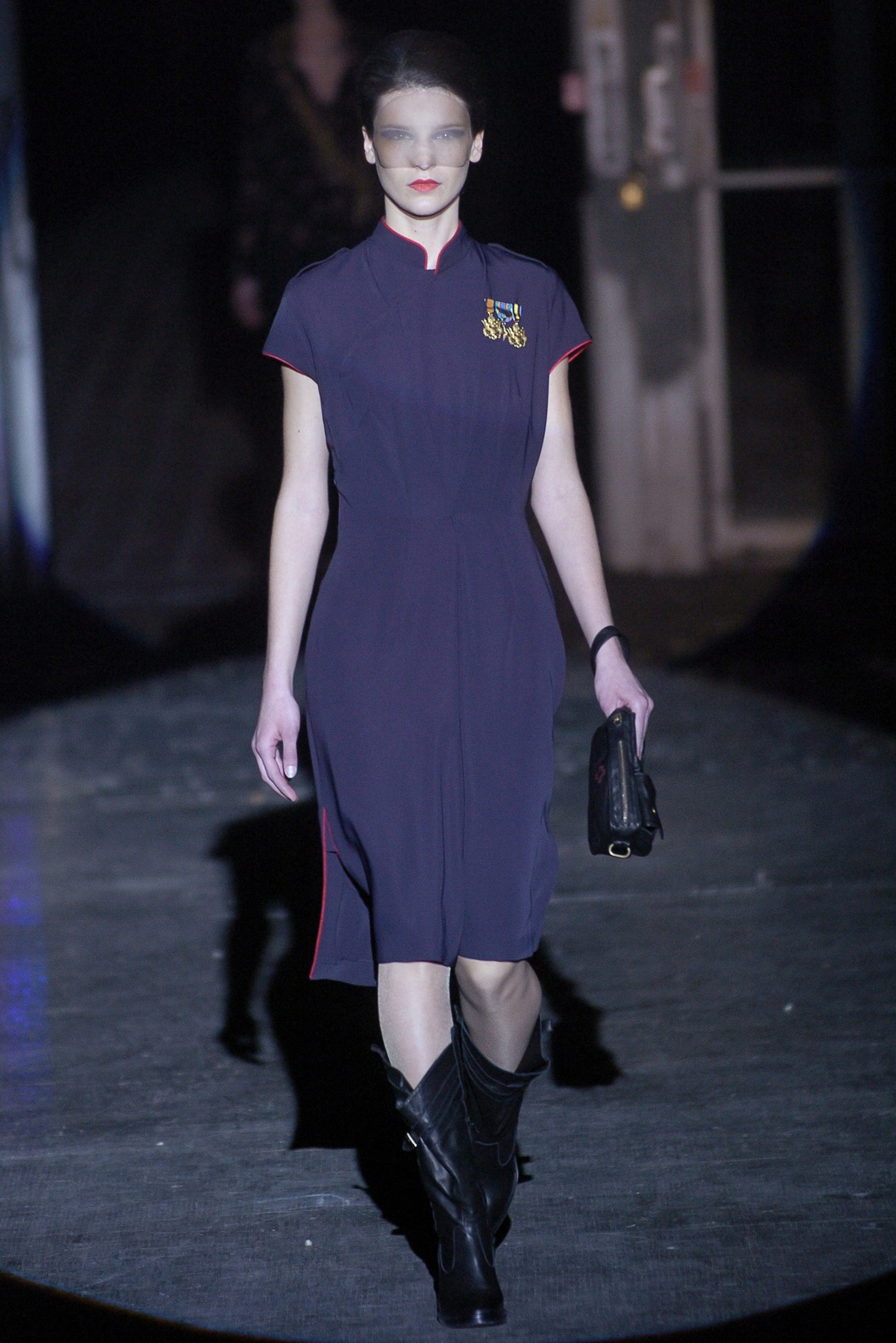 fitted purple midi dress