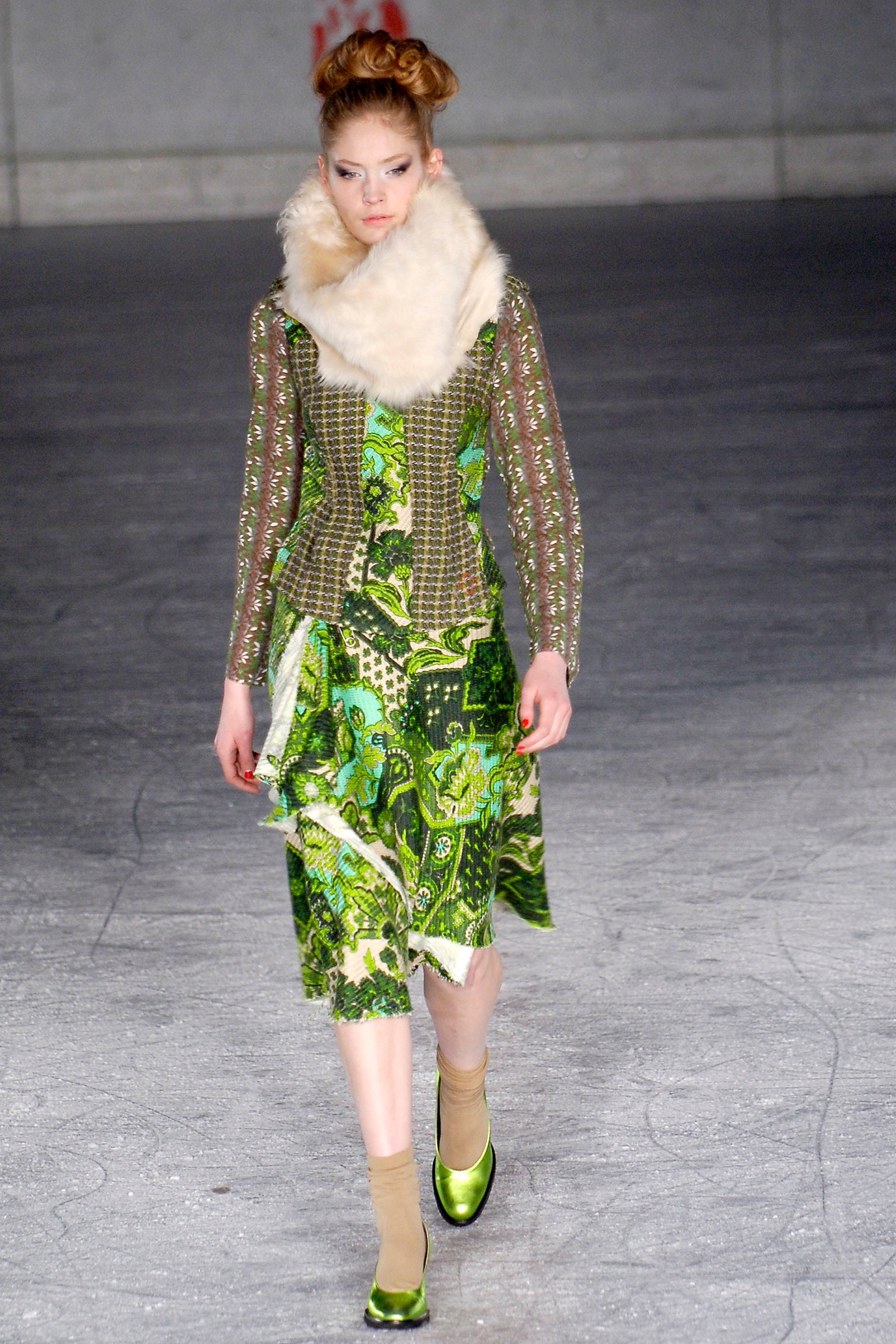 green silk midi dress with jacket