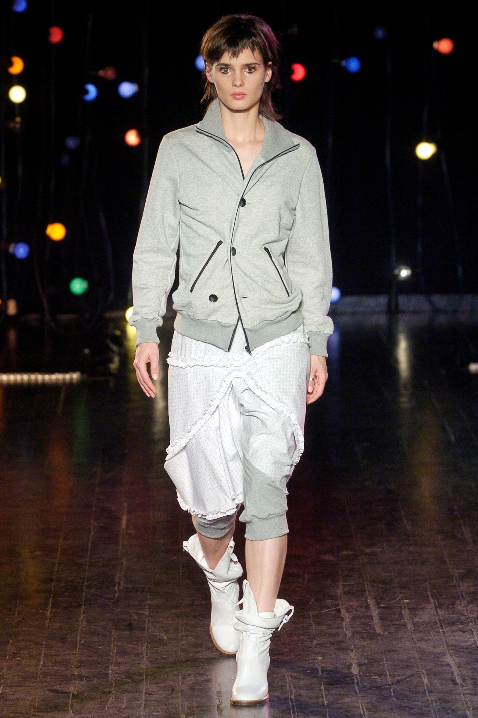 gray cotton relaxed jacket