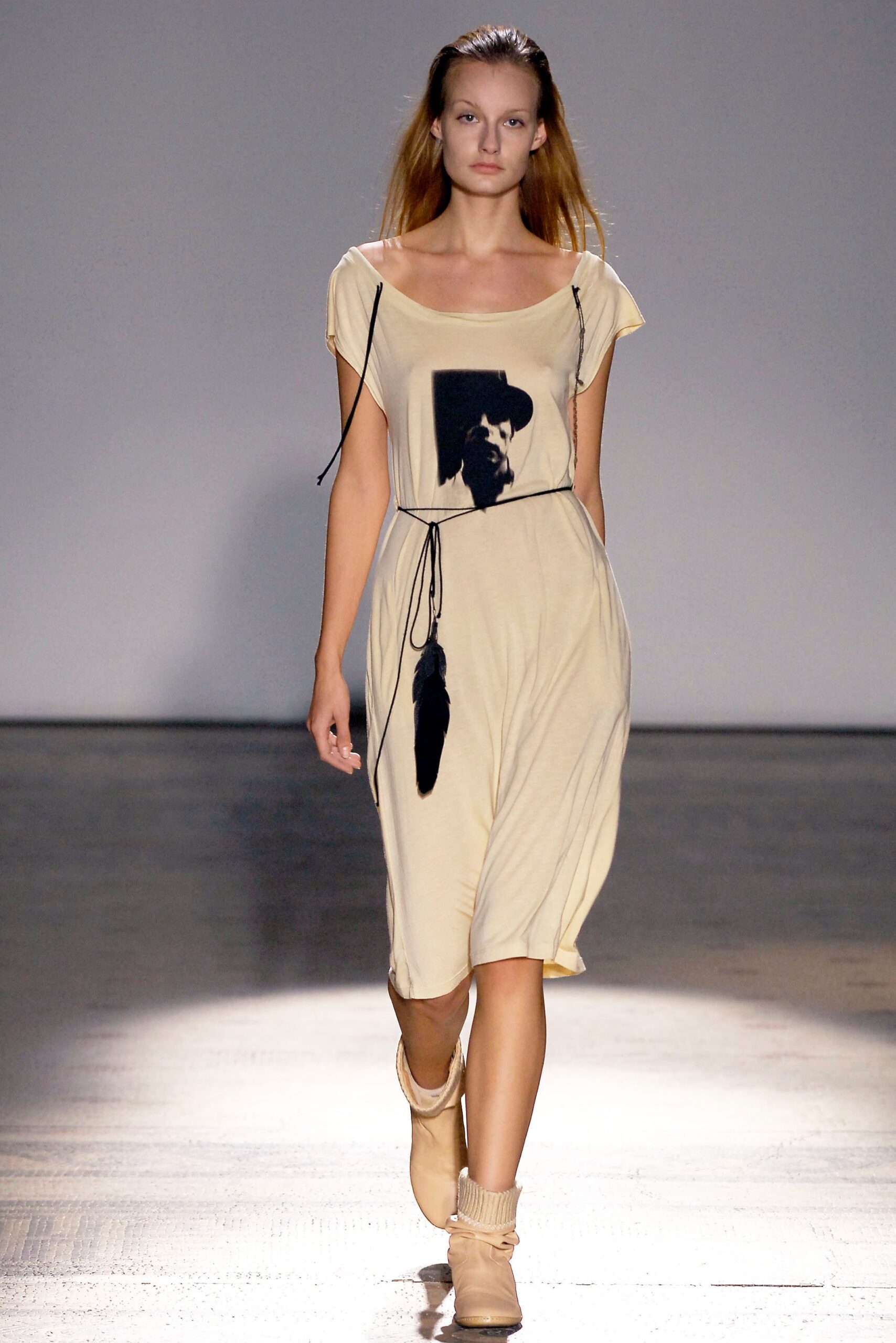 beige relaxed midi dress