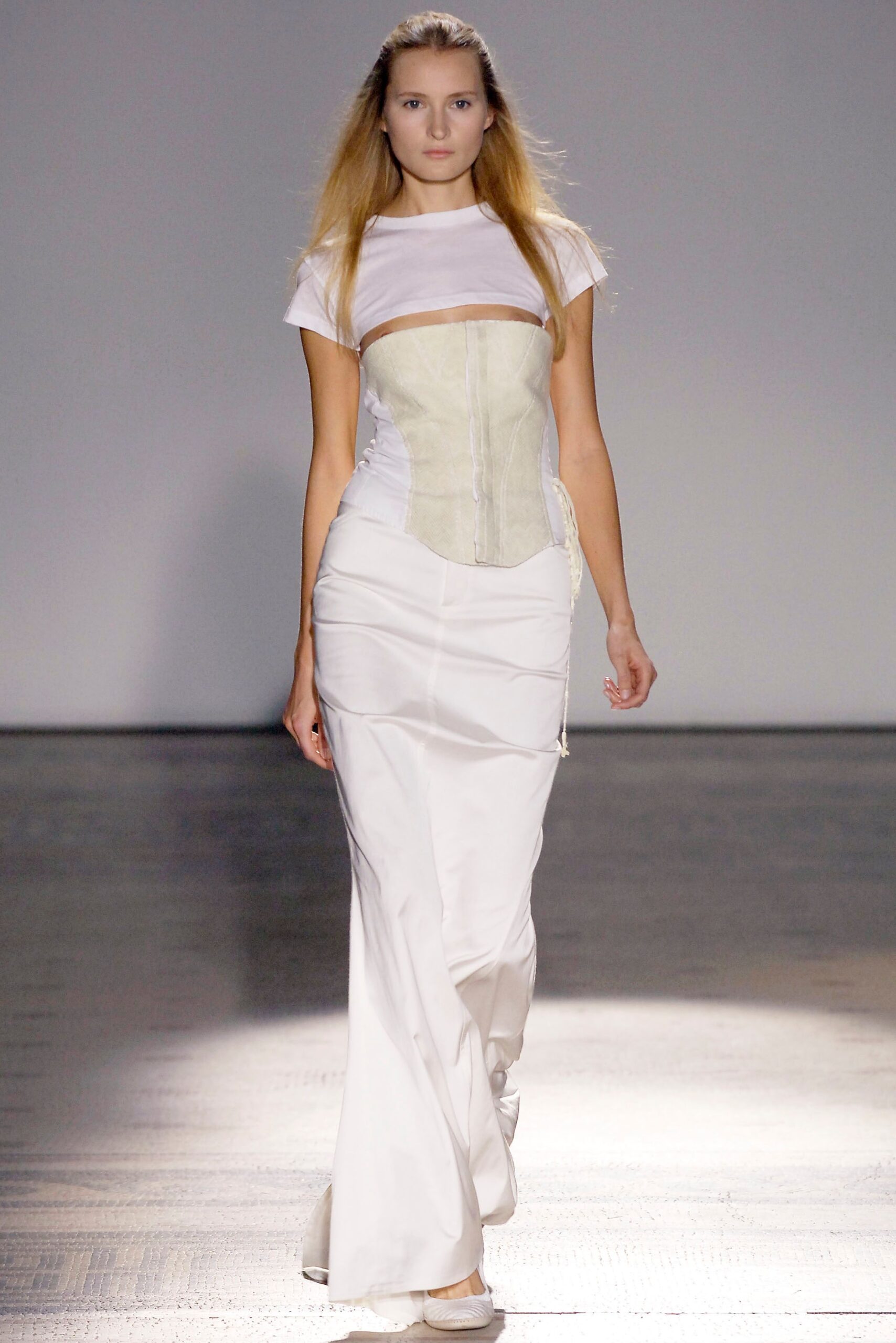 white maxi dress with corset