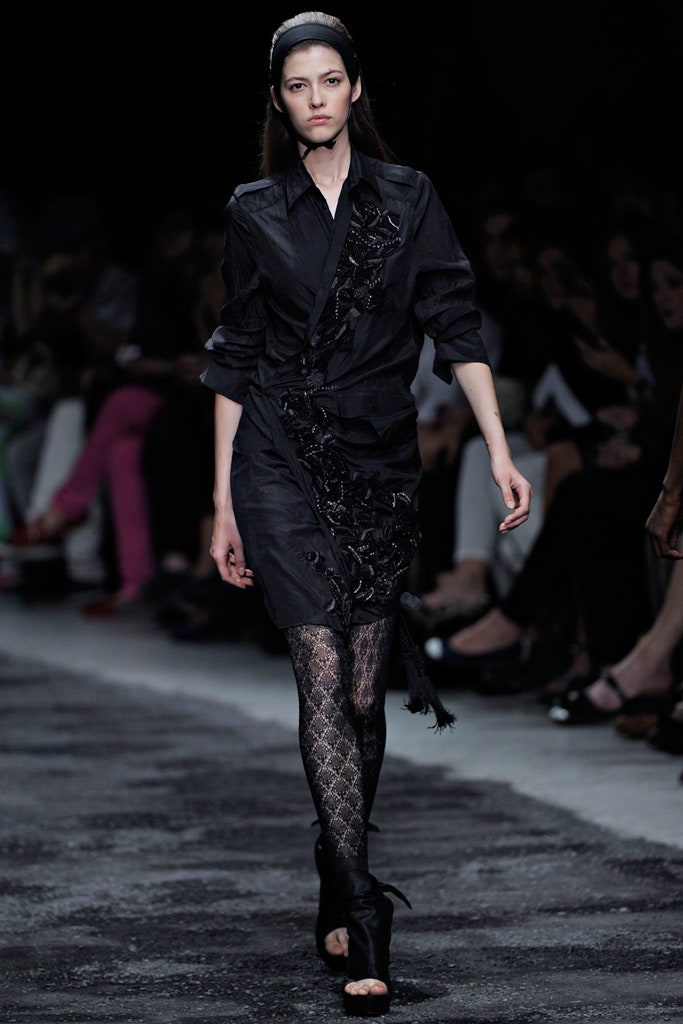 black silk ruffled mini dress