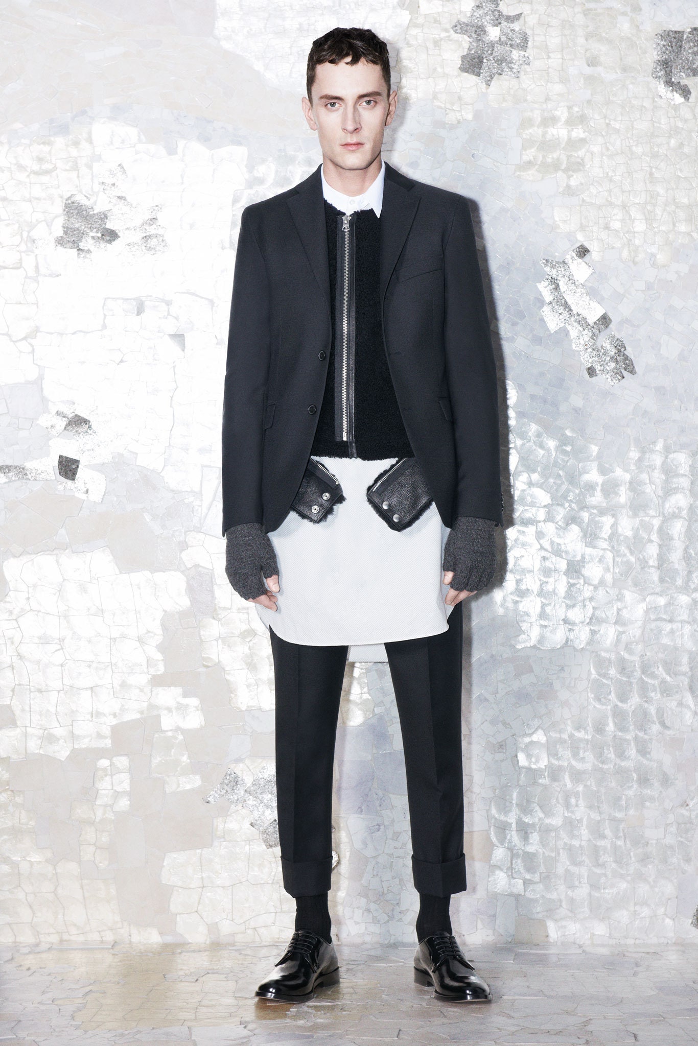 black tailored blazer with shirt