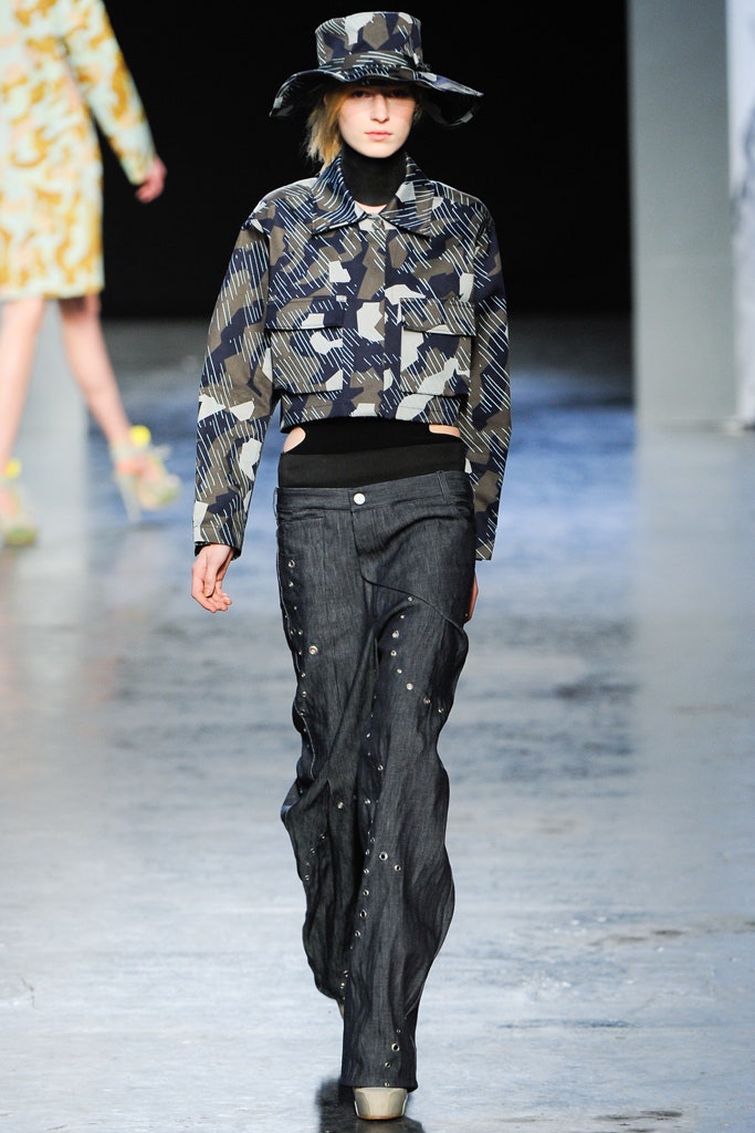 relaxed blue printed jacket