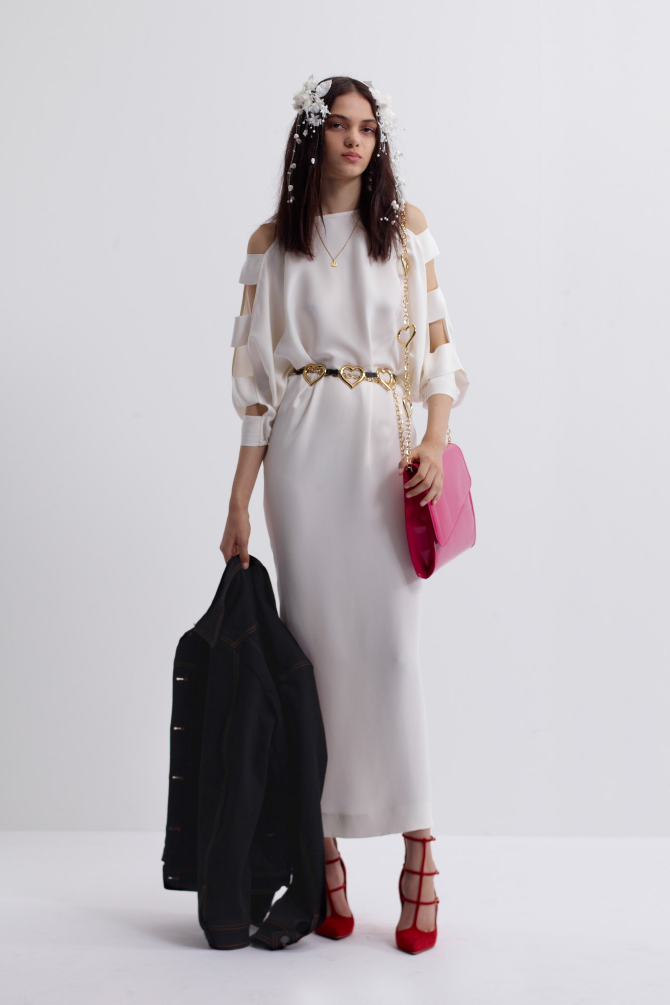 pink structured bag