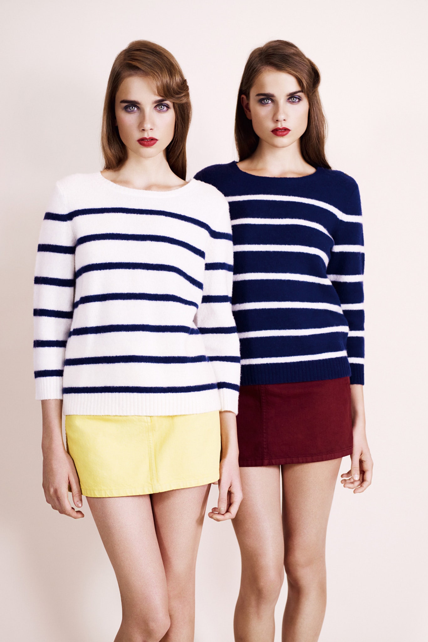 striped wool sweater with skirts