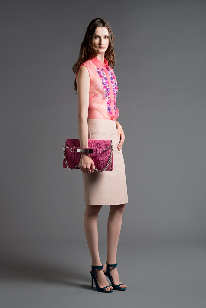 pink leather zippered bag