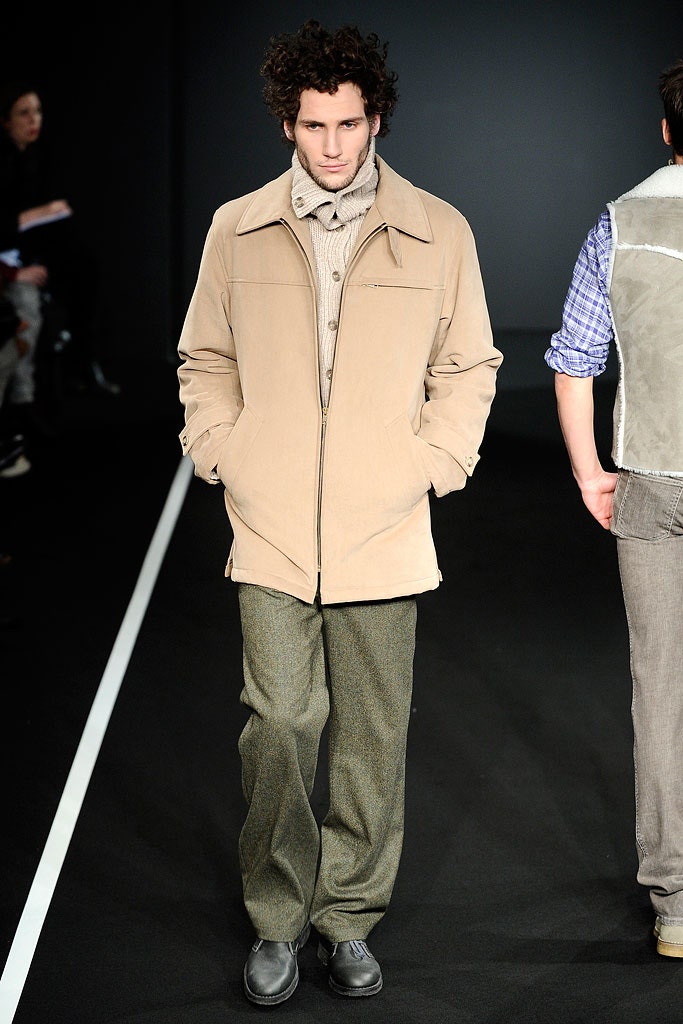 green wool tailored straight-leg pants