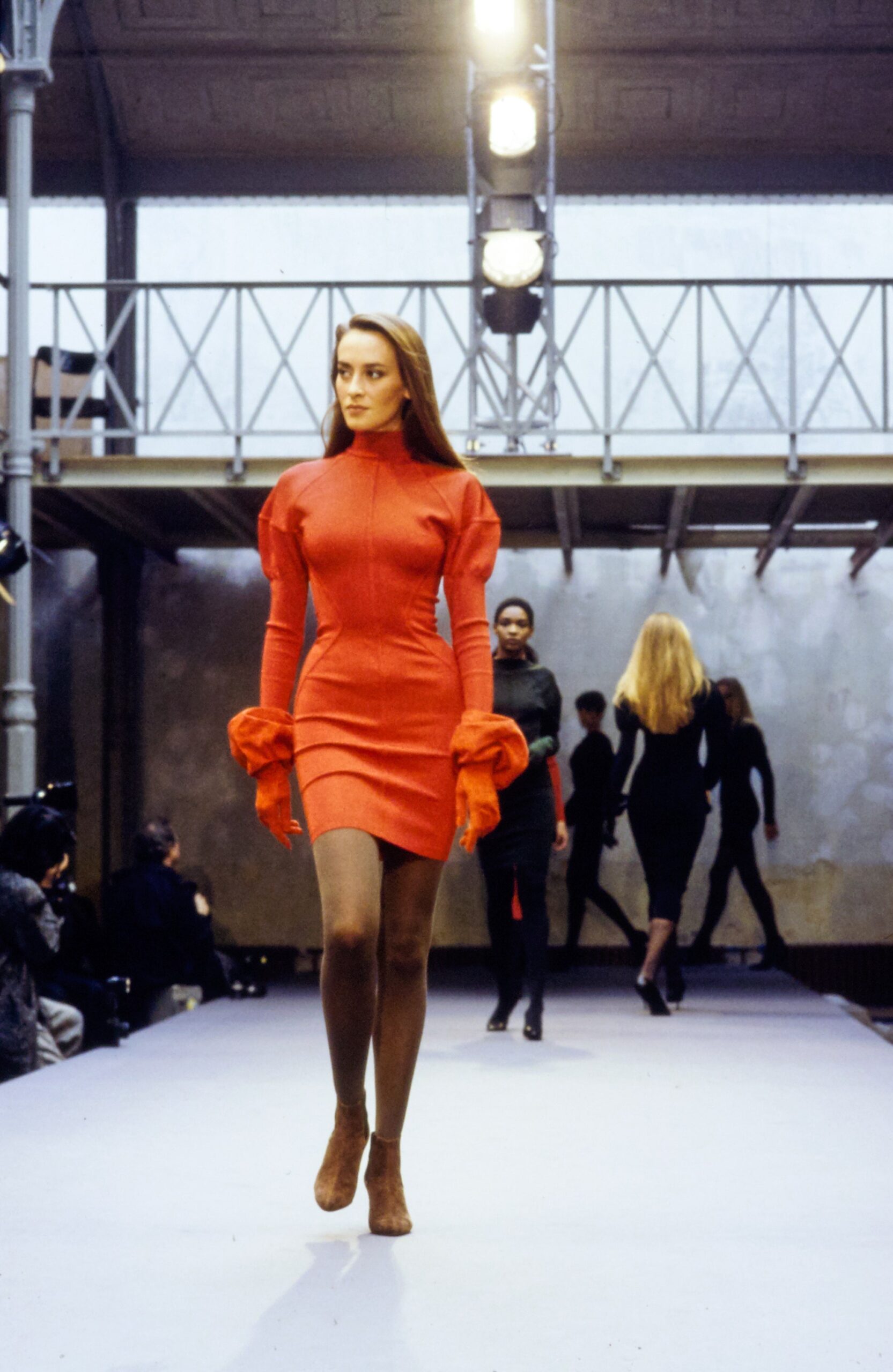 fitted red mini dress