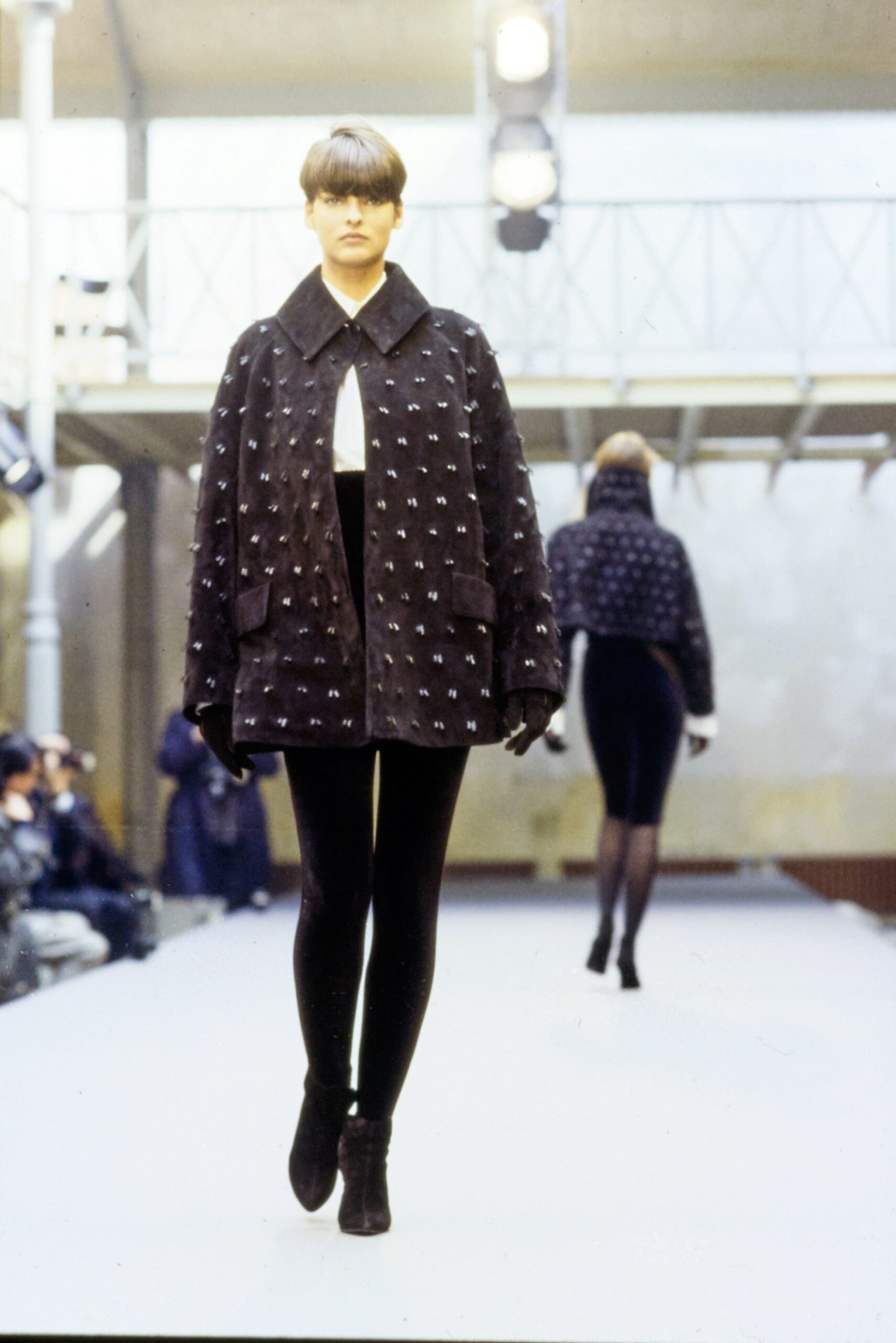 oversized black embellished jacket