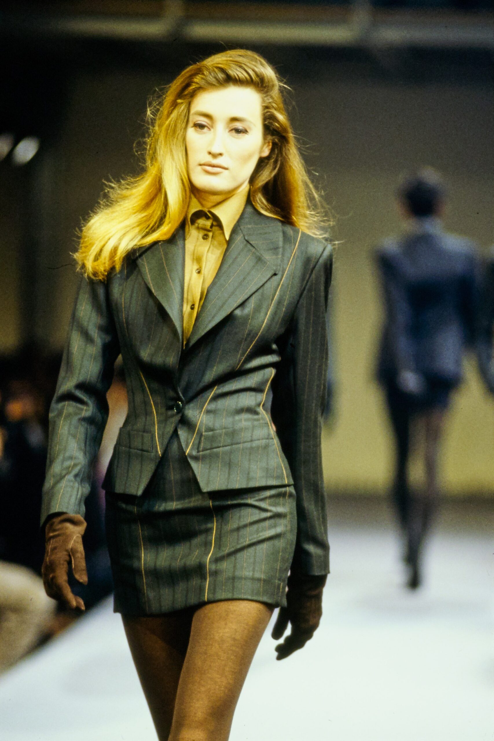 tailored gray wool suit