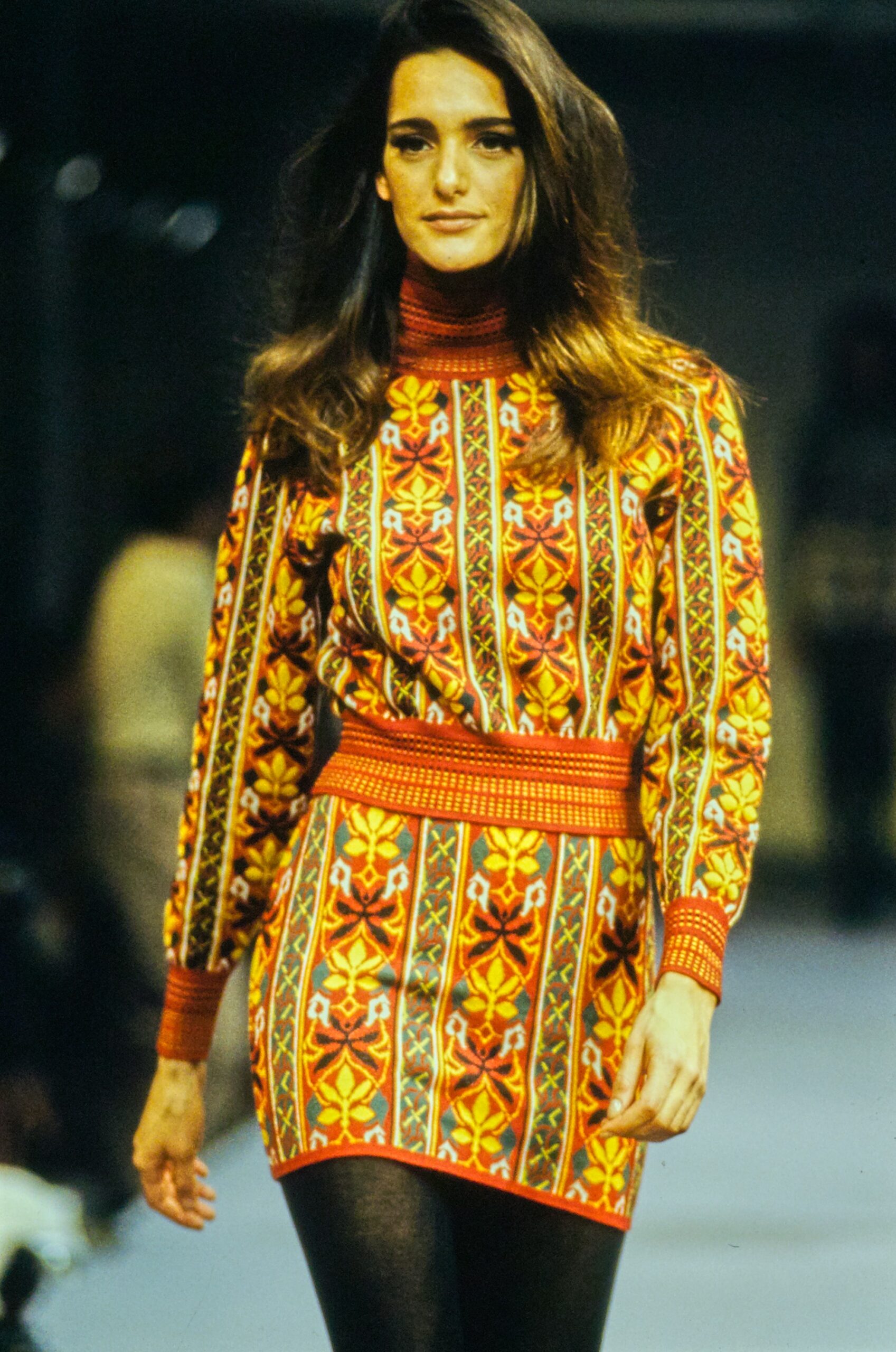 printed mini dress
